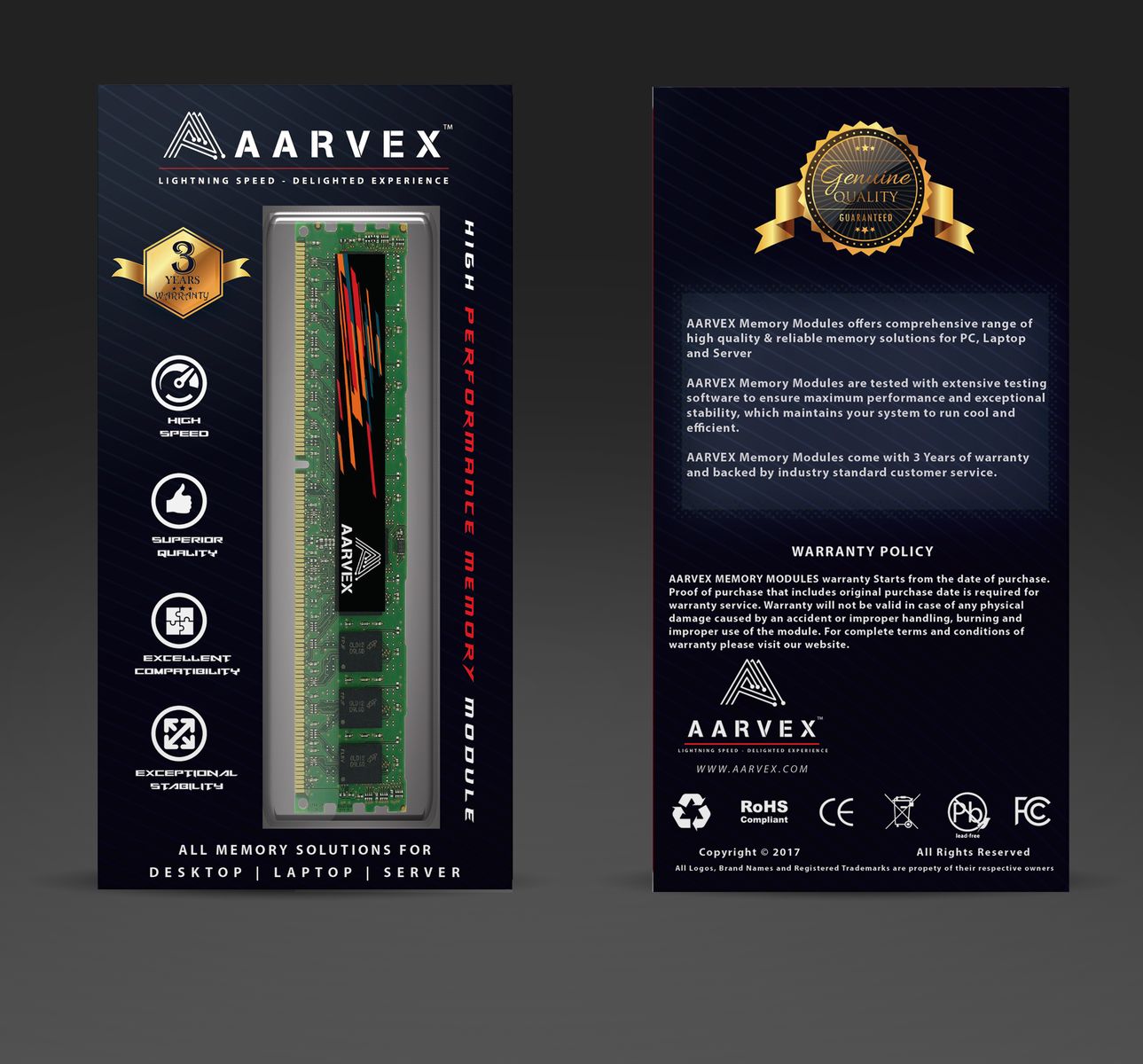 Aarvex RAM Packaging Design 1